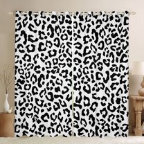 Manfei Cheetah Leopard Print Curtains Pack of 2 (42x84 Each), Chic Abstract Ombre Curtains Blackout, Modern Fashion Style Bedroom Curtains, Curtains and Drapes Decor