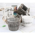 thumbnail image 4 of Seau en Bois Vintage Pots de Fleurs Shabby Chic Jardinière Pot Rond Brun, 4 of 8