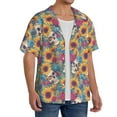 thumbnail image 2 of Kdxio Men's Hawaiian Shirt for Men Short Sleeve Shirt colorful Skull sunflower Summer Casual Holiday Beach Button Down T-Shirts, 2 of 5