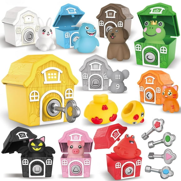 Juego de 30 piezas para niños pequeños Garrain Little People de Farm Animal Toys