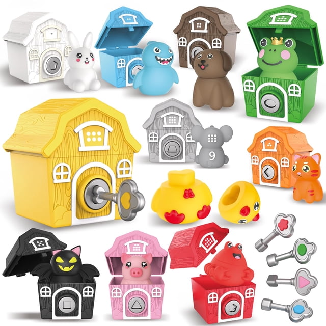 Juego de 30 piezas para niños pequeños Garrain Little People de Farm Animal Toys