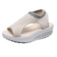 thumbnail image 2 of Zapatos planos de moda para mujer, sandalias informales de tacón de cuña hueca, zapatos de talla grande Wmkox8yii shjk4269, 2 of 8