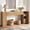 Natural wood, variant on GUNAITO Farmhouse Console Table, 61" Fluted Long Sofa Table Behind Couch with Storage for Entryway, Black