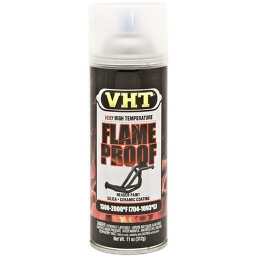 Duplicolor SP115 VHT Flameproof Coating Paint, Satin Clear, 11 Oz Can, Withstands Temperatures