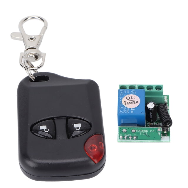 Control De Relé De Un Solo Canal Interruptor Inalámbrico RF 433MHz DC12V Interruptor De Control Remoto Ajustable Para Puertas Eléctricas