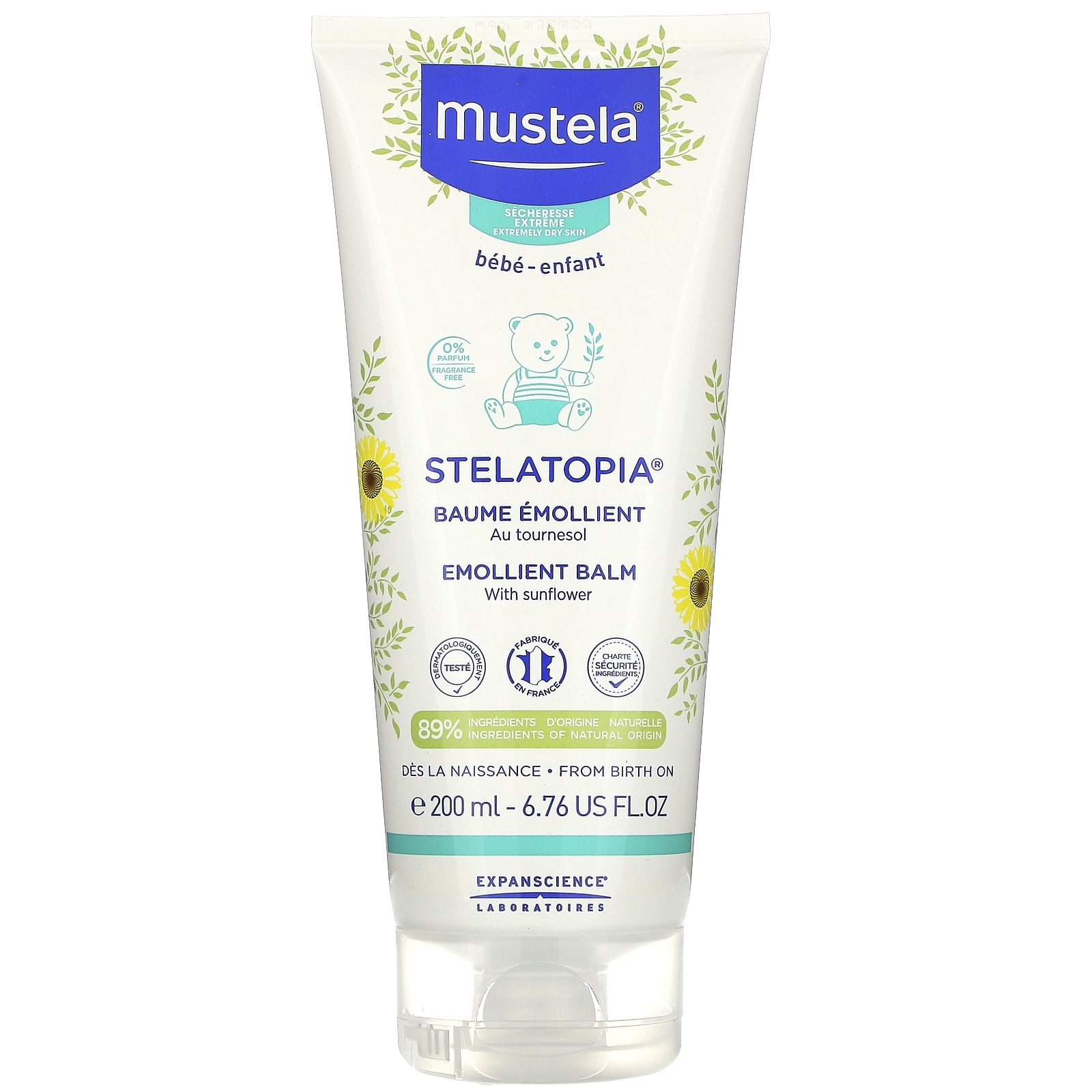 Mustela Stelatopia Emollient Balm With Sunflower 6 76 Fl Oz 0 Ml Walmart Com Walmart Com