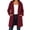 Wine, variant on Zynoxe Women's Mid-Length Hooded Sweatshirt Adjustable Drawstring Waist Zip Up Hoodie Comfy Elastic Cuffs Long Sleeve Sweatshirt Jacket Fashionable Solid Color Casual Outerwear with Side Pockets S