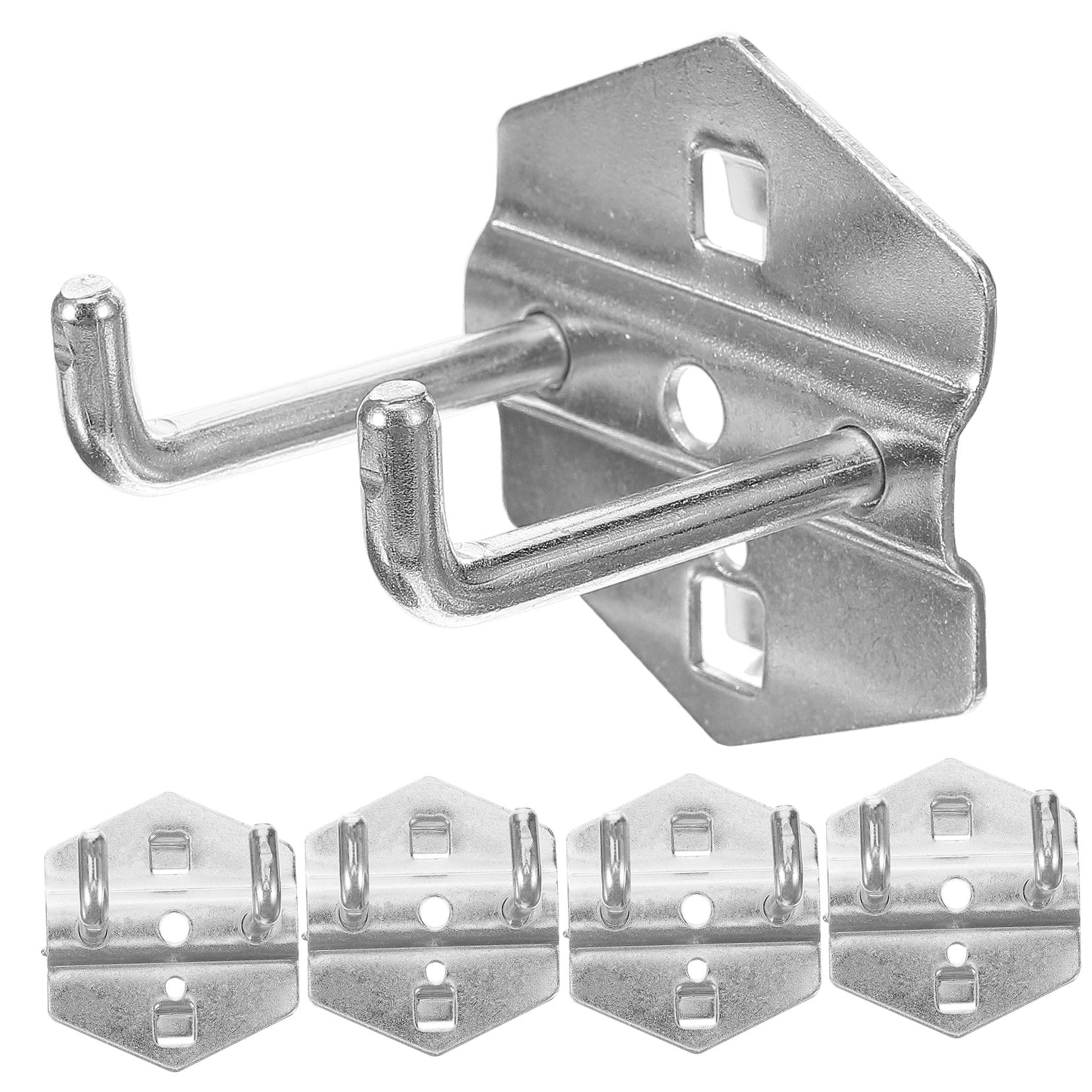 Hemoton 5-Pack Heavy Duty Metal Pegboard Hooks - Hanging Tool Hooks for Garage, Workshop, and Storage