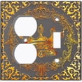 thumbnail image 4 of Metal Light Switch Plate Cover Elegant Black Crown Frame FRA020, 4 of 13