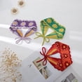 thumbnail image 4 of Bandanas para el cabello hippie, diademas para mujer, diadema bohemia, diademas tejidas para el cabello, envoltura floral para la cabeza para niñas (rojo+verde+púrpura), 4 of 5