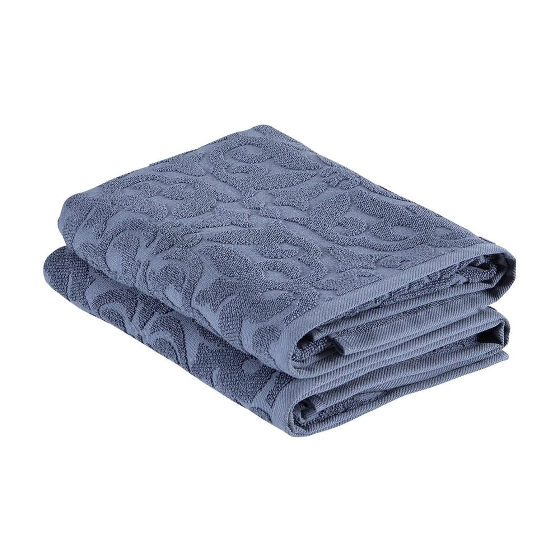Ozan Premium Home  100% Genuine Turkish Cotton Patchouli Bath Towels (Set of 2) Grey