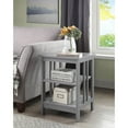 thumbnail image 4 of Mission End Table Gray with Shelves: Sturdy Square Side Table for Bedroom, 4 of 9