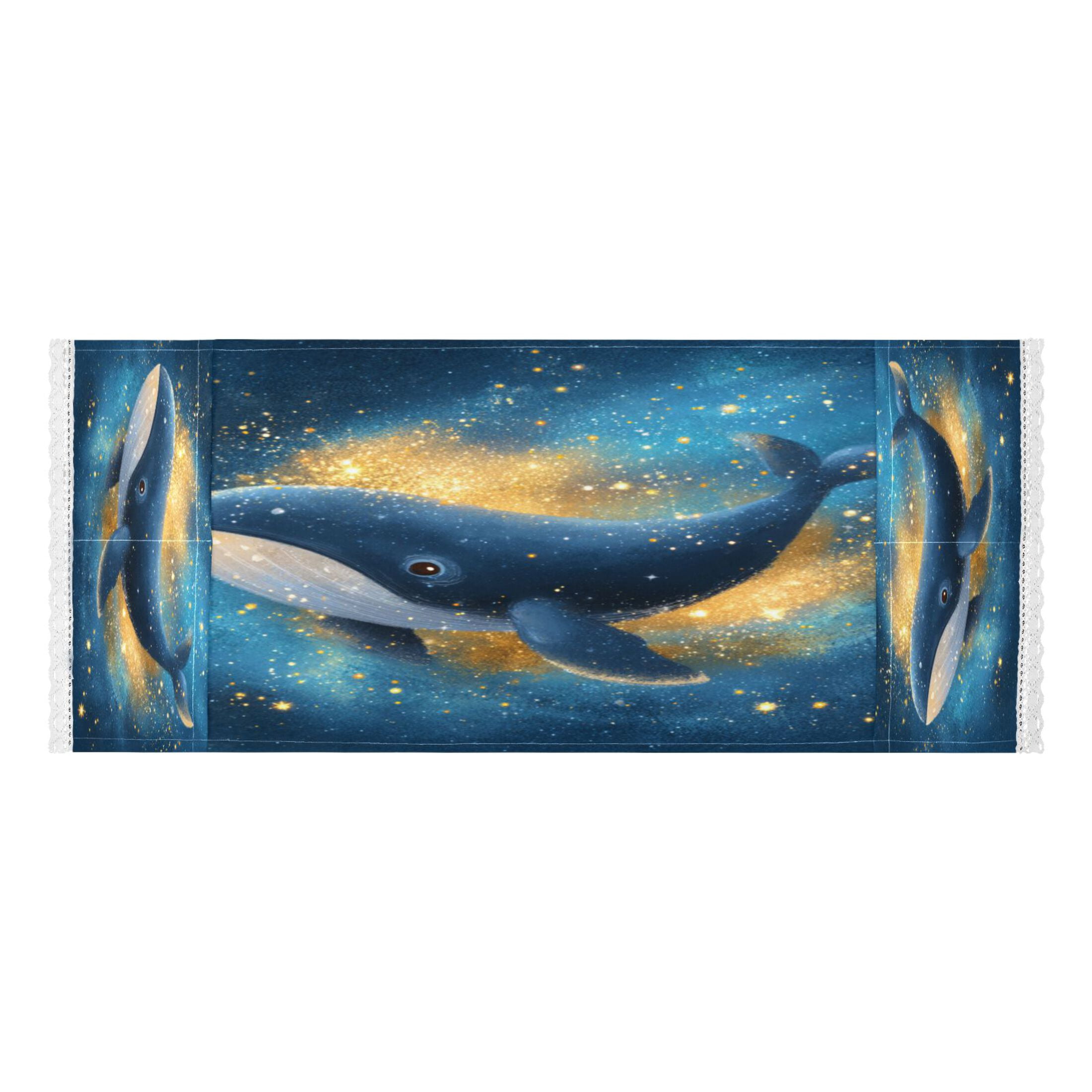 Wobogo Starry Whale Washing Machine Cover Dustproof Washer Dryer Cover Waterproof Laundry Room Decorative Protector