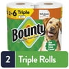 Bounty Paper Towels Full Sheet White, 2 Triple Rolls, 75 Sheets Per Roll