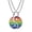 A+B, variant on Yin Yang Rainbow Necklace for Women Men Stainless Steel Silver Tai Chi Pendant Couple Matching Pride LGBTQ Enamel Colorful Personalized Gift Jewelry A