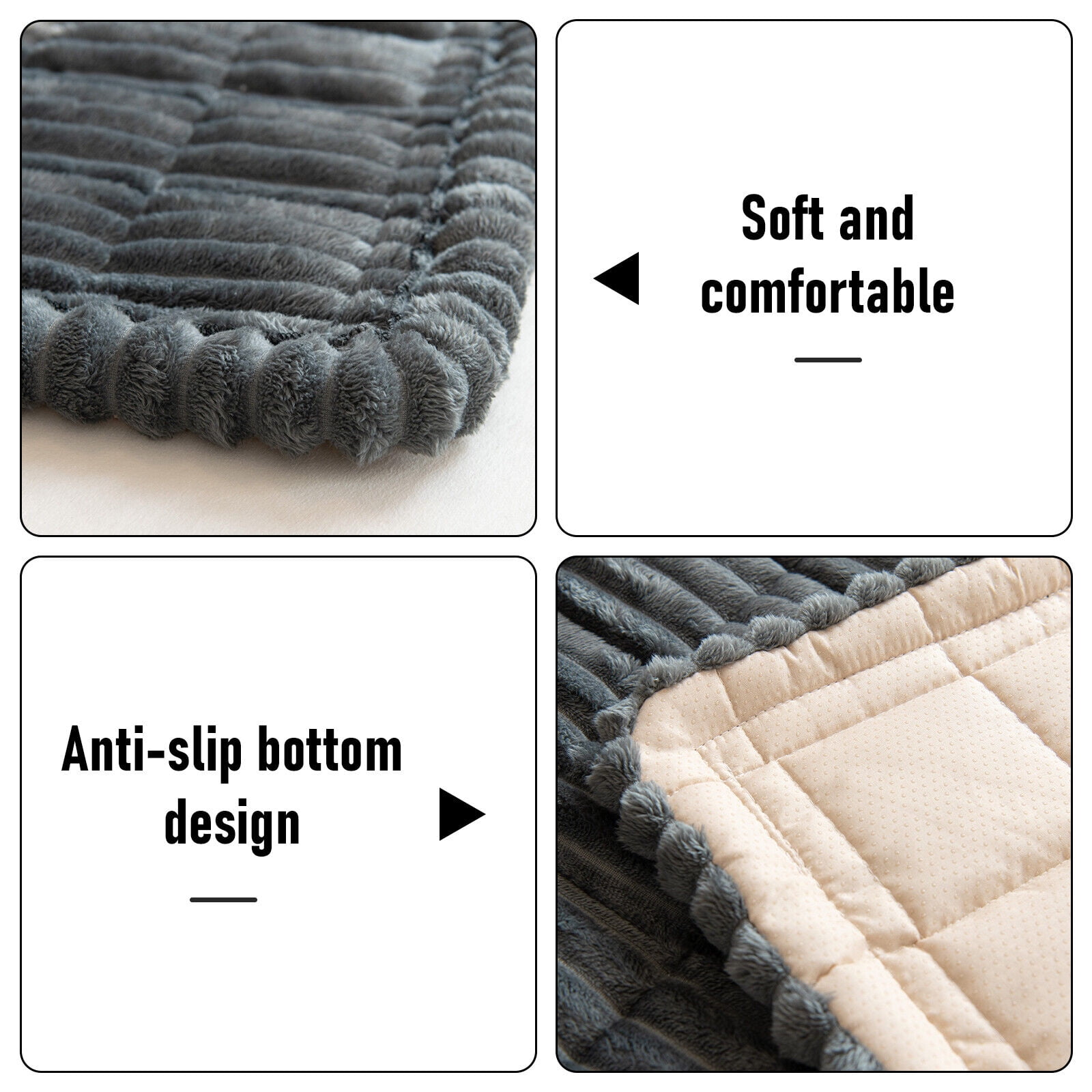 CJC Thickening Fuzzy Couch Pad Couch Protector for Dogs Garden Chic Cotton Protective Couch Covers Pet Mat Bed Sofa Cover