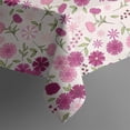 thumbnail image 5 of Pink Pioneer Flower Pattern Square Tablecloth,Waterproof Square Table Cover,Wipeable Spillproof Washable Table Cover for Home Kitchen Party Decor 52"x52"(132x132cm), 5 of 6