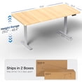 thumbnail image 6 of VIVO Electric 71” x 36” Stand Up Desk, Light Wood Table Top, Gray Frame, 6 of 8