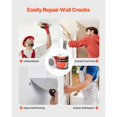 thumbnail image 3 of Drywall Mesh Tape,5.91"Wx98.43 ft L Self-Adhesive Fiberglass Drywall Joint Tape,12 Rolls Dry Wall Patch for Easy Sheetrock Ceiling Crack Repair,to Achieve Smooth Even Wall Surface, 3 of 10