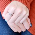 thumbnail image 5 of Womens Silver Rings High polished (no plating) 316L Stainless Steel Ring with AAA Grade CZ in Clear DA160, 5 of 5