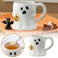 thumbnail image 2 of ​​ZCSKFIN Halloween Ceramic Mug Ghost Design Themed Seasonal Beverage Cup for Halloween Parties Festive Gatherings Spooky Decor Dishwasher Safe Microwave Safe Drinkware​, 2 of 6
