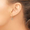 thumbnail image 5 of Auriga Fine Jewelry 14K Yellow Gold and White Rhodium Heart Dangle Earrings for Women, 5 of 6