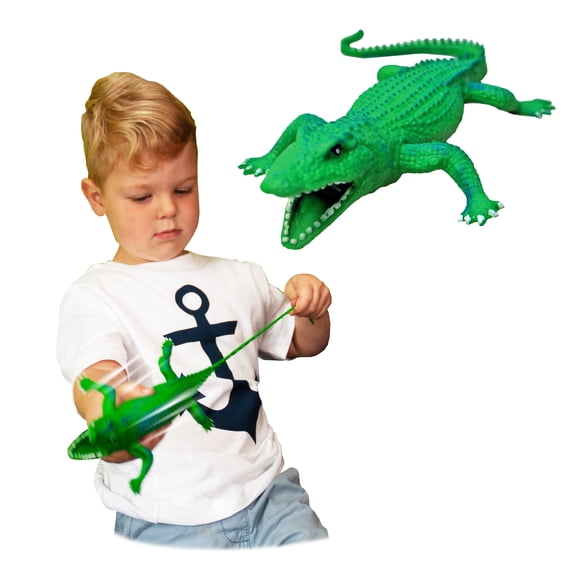 Rep Pals - Crocodile by Deluxebase. Stretchy Squishy Animal Figure, Soft Flexible Squeeze Toy, Sensory Fidget Toy & Fun Gift for Kids.