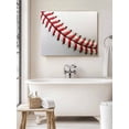 thumbnail image 5 of Baseball Wall Art for Living Room,Canvas Picture Wall Decor for Bathroom Bedroom,Red White Texture Sports Ball Minimalist Painting Artwork for Office Kitchen Hallway Dining Room Home Decor 12"x16", 5 of 7