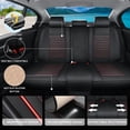 thumbnail image 5 of Car Seat Covers Full Set Fit for Acura TL 1999-2014, Premium Faux Leather Seat Protectors, Breathable, Waterproof & Anti-Slip Full Wrapping Edge Seat Covers (Black&Red, Full Set), 5 of 7
