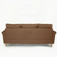 thumbnail image 4 of Modern Black Faux Leather Sectional Sofa 87" x 59" x 36"H with Wood Frame, 4 of 5