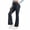 Dark Gray, variant on Hurxie Women's Mini Flared Workout High Waist No Front Seam Yoga Legging Pants