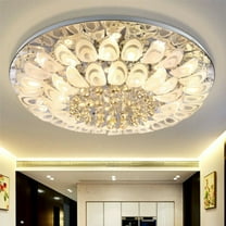 Round Luxury K9 Crystal Ball Chandelier Flush Mount Ceiling Lamp Pendant Light Dia 80 cm