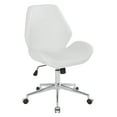 thumbnail image 2 of OSP Home Furnishings Chatsworth Office Chair in White Faux Leather with Chrome Base, 2 of 5