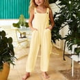 thumbnail image 5 of Abcomgle Girls Rompers Size 10-12 Casual Sleeveless Straight Leg Jumpsuit Back To School Trendy Overalls with Pockets, 5 of 5