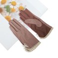 thumbnail image 5 of Unique Bargains 1 Pair Sunblock Mittens Sun Block Driving Gloves for Women Coffee Color, 5 of 5