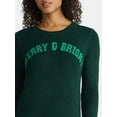 thumbnail image 5 of Time and Tru Women's and Women's Plus Holiday Talking Sweater with Long Sleeves, Midweight, Sizes XS-4X, 5 of 6