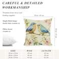 thumbnail image 4 of RKSupls Spring Flowers Bird Pillow Covers, Floral Decorative Throw Pillow Case Decoration, Linen Cushion Covers for Couch Sofa Bedroom Living Room Home Decor 18x18in, 4 of 6