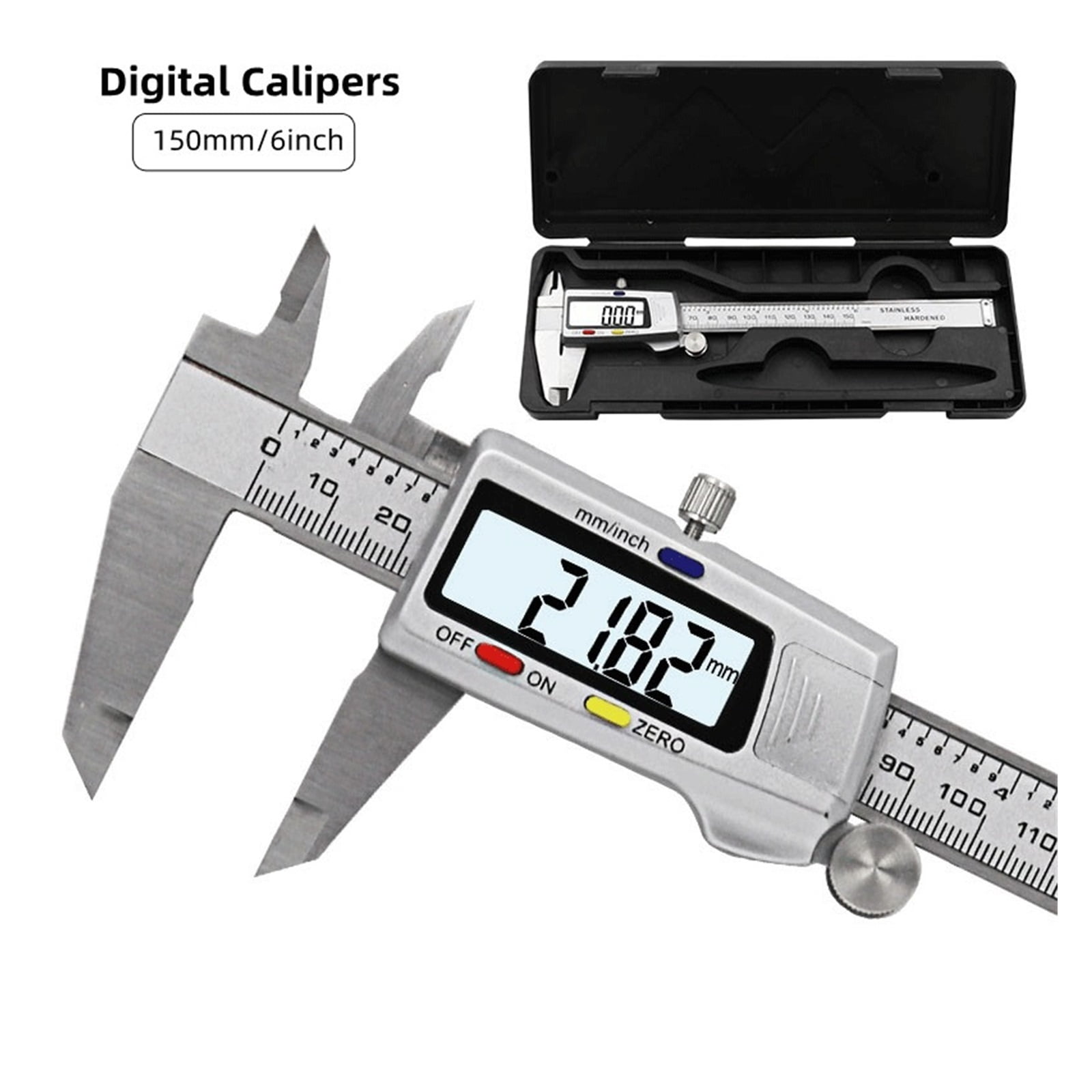 Measuring Tool Stainless Steel Digital Caliper 6 "150mm Measuring Instrument Vernier Calipers Ruler