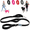 Black, variant on Shed Defender 5 ft. Dog Leash - Three Padded Handles - Dual Layered Thickness for Extra Strength - Reflective Stitching - Large & Small Dogs - Training Lead - Two Handle Leash