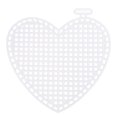 thumbnail image 1 of Uxcell 4Pcs Placa de Malla de Plástico Lienzo 7 Contar 7.4 cm/ 3 pulgadas Corazón Blanco Lienzo en Blanco para Bordado, 1 of 7