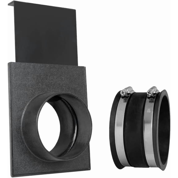 POWERTEC 4 inch Blast Gate with Dust Control Flex Cuff for Dust Collector/Vacuum Fittings, 70363