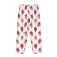 thumbnail image 5 of Goofa Hand Drawn Strawberry Printed Soft Pajama Pants for Women, Wide Leg Comfy Casual Lounge Yoga Pants-X-Large, 5 of 9