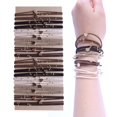 thumbnail image 1 of 20 PCS Boho Hair Ties Pulseras para atar el cabello de mujer en 5 colores neutros Soportes de cola de caballo para cabello grueso o fino Lindos elásticos sin daños (20PG6), 1 of 5