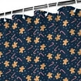 thumbnail image 3 of Dark Blue Christmas Gingerbread Pattern Shower Curtain 84"x72" ,Bathroom Decorative Shower Curtains Set with 12 Hooks,Modern Waterproof Washable Shower Curtain, 3 of 6