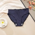 thumbnail image 2 of CHUMUD Cotton Plus Size Underwear for Women Mid Low Waisted Full Coverage Stretch Briefs High Cut Ribbed Breathable Soft Solid Panties, 2 of 3