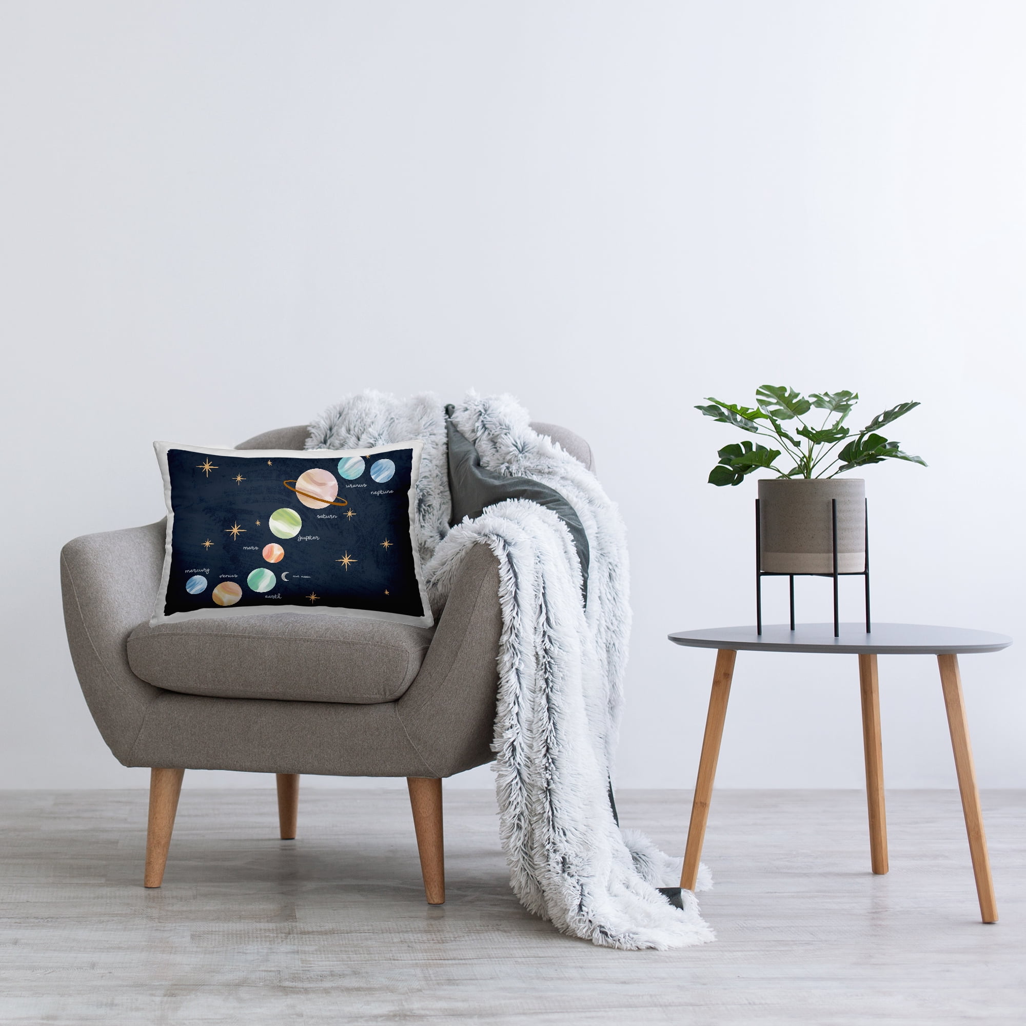Stupell Industries Educational Space System Decorative Printed Throw Pillow, design by Lil' Rue