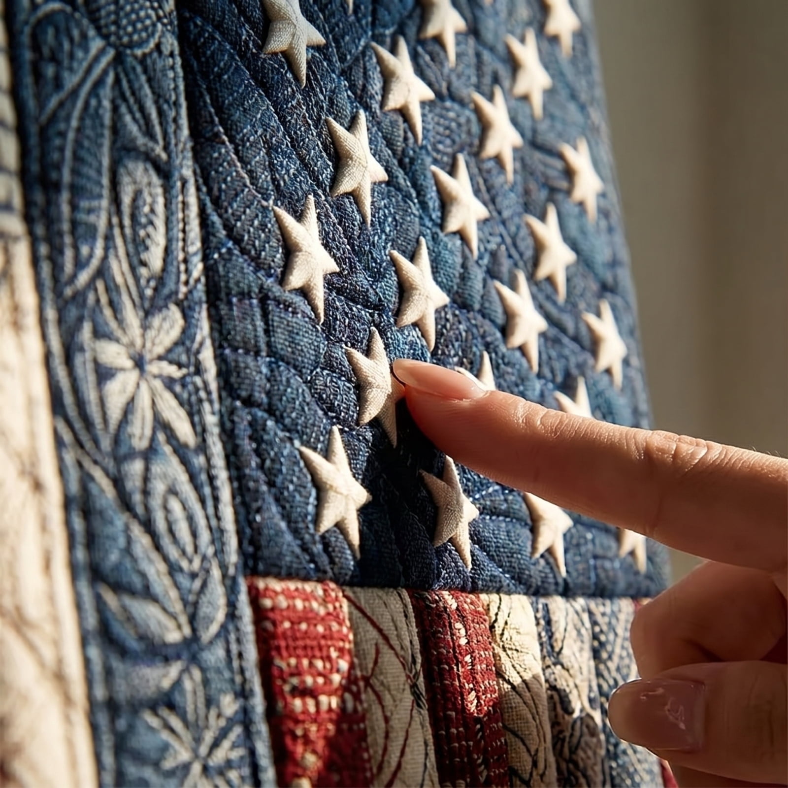 American Flag DIY 5D Patriotic Diamond Painting Kit, USA National Flag Full Drill Embroidery Art Set for Independence Day Themed Home Decor