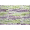 thumbnail image 2 of Addison Rugs Mayfield Premium Machine Washable Transitional Stripes Aloe Rectangle Rug, 1'8" X 2'6" Machine Washable Transitional Stripes Aloe Oversized Sherpa Throw Blanket, 2 of 6