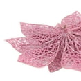thumbnail image 3 of 10-Pack Christmas Tree Decorative Ornaments Artificial Glitter Powder Flowers Pink, 3 of 5