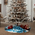 thumbnail image 5 of Daiia Football Time Drawing Merry Christmas Tree Skirt , Xmas Large Lace-up Tree Skirt, Santa Snowflakes Rustic Home Decorations New Year Party Farmhouse Decor-36", 5 of 7